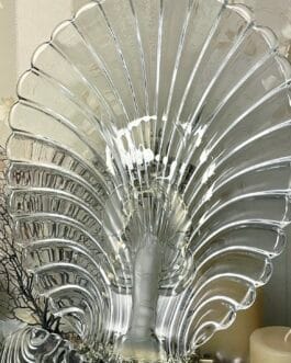 Винтажное хрустальное блюдо Walter glass Mikasa Germany с сатиновым омаром, 50×37 см