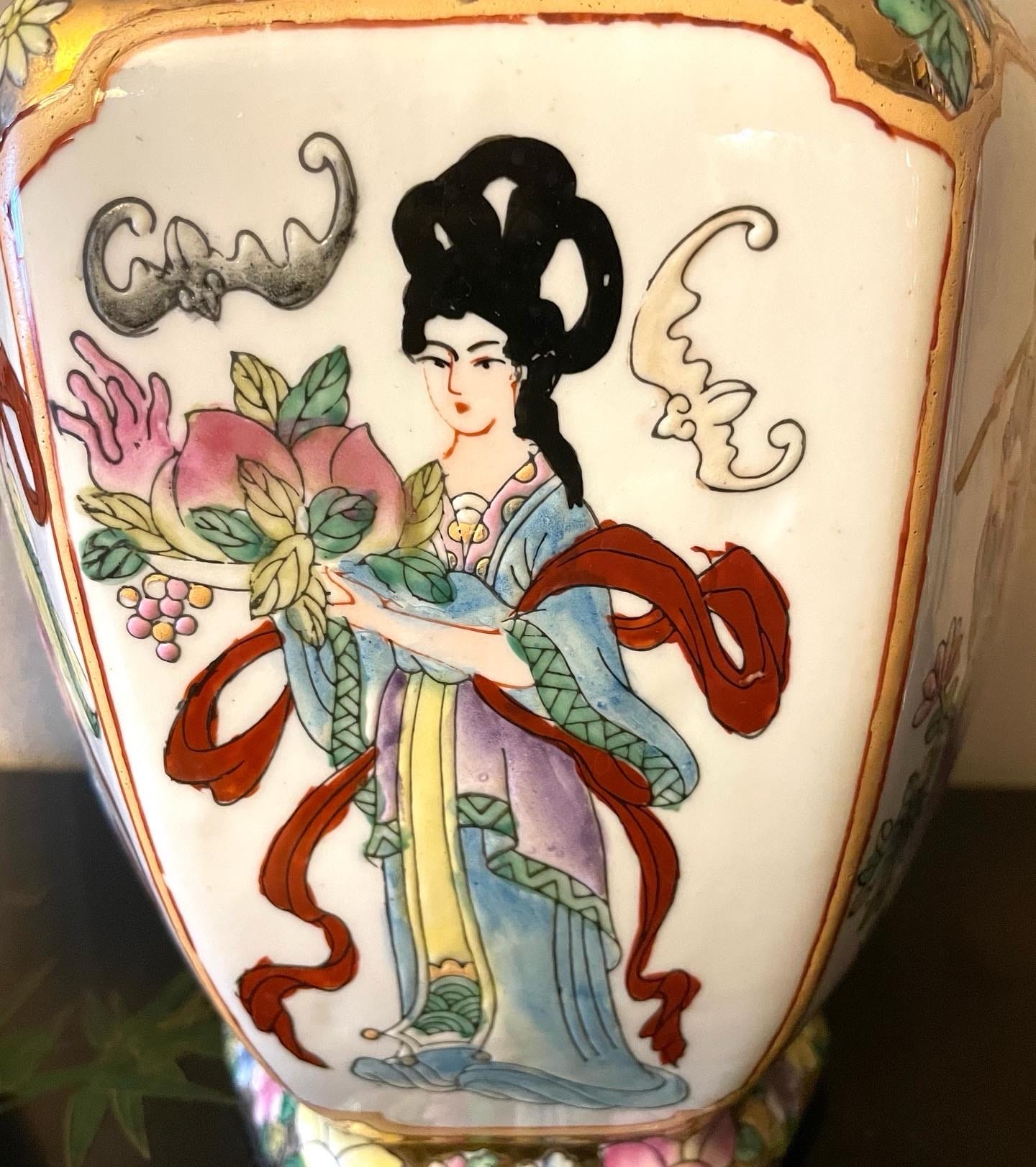 Інтерʼєрні вази у стилі Шинуазрі з ручним росписом - Зображення 5