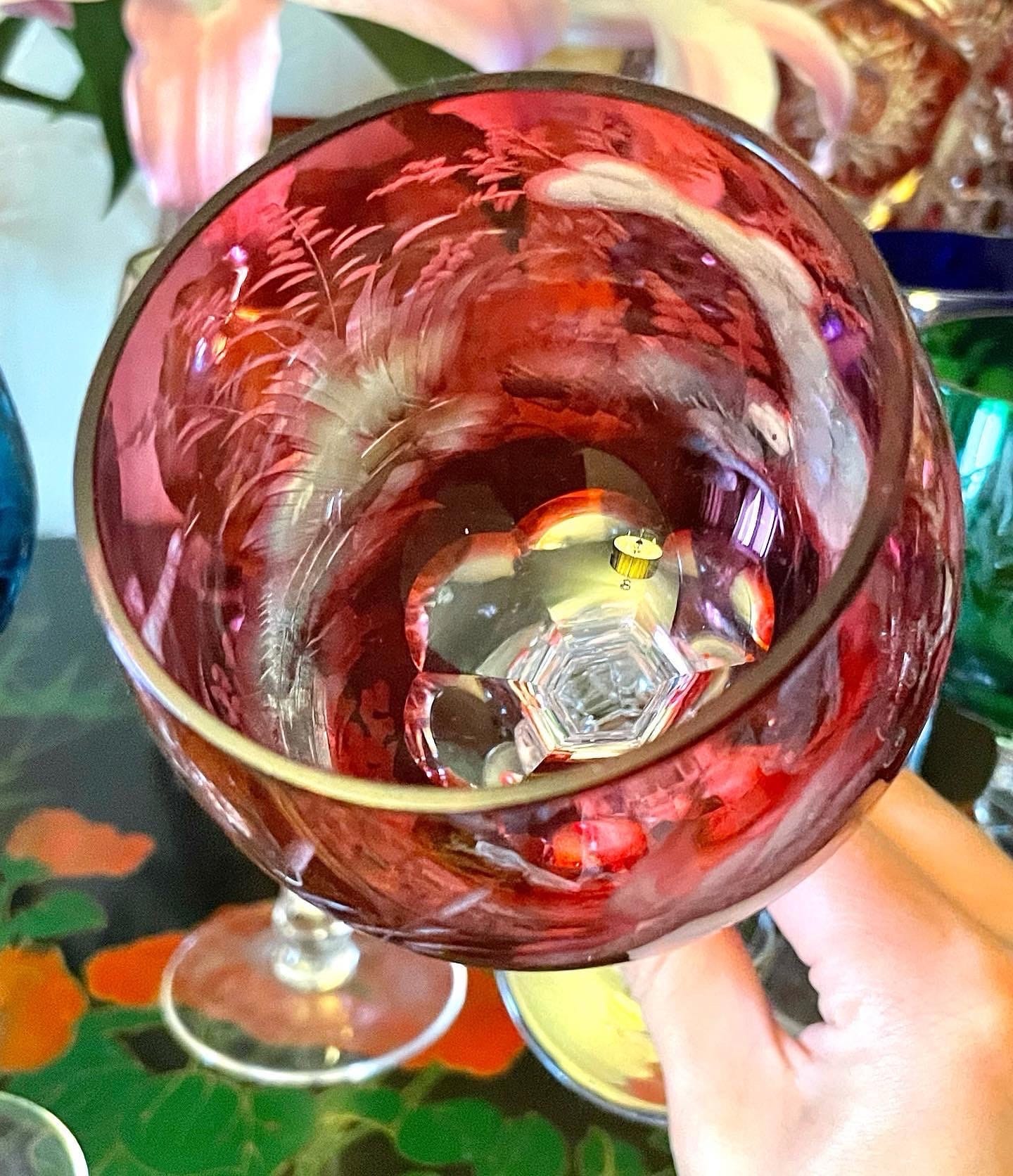 Вінтажні кришталеві келихи для вина/шампанського від MOSER Чехославаччина - Зображення 10