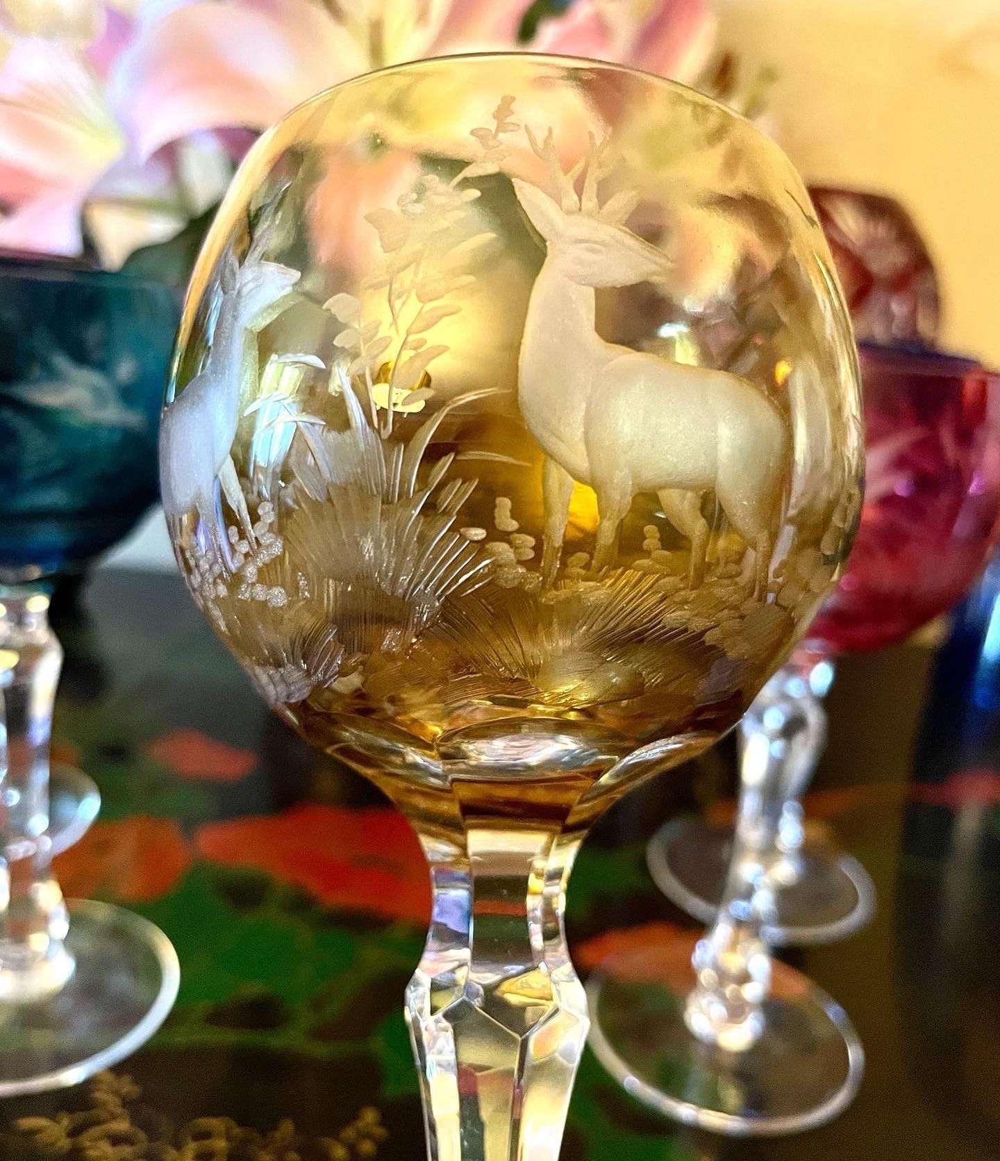 Вінтажні кришталеві келихи для вина/шампанського від MOSER Чехославаччина - Зображення 7