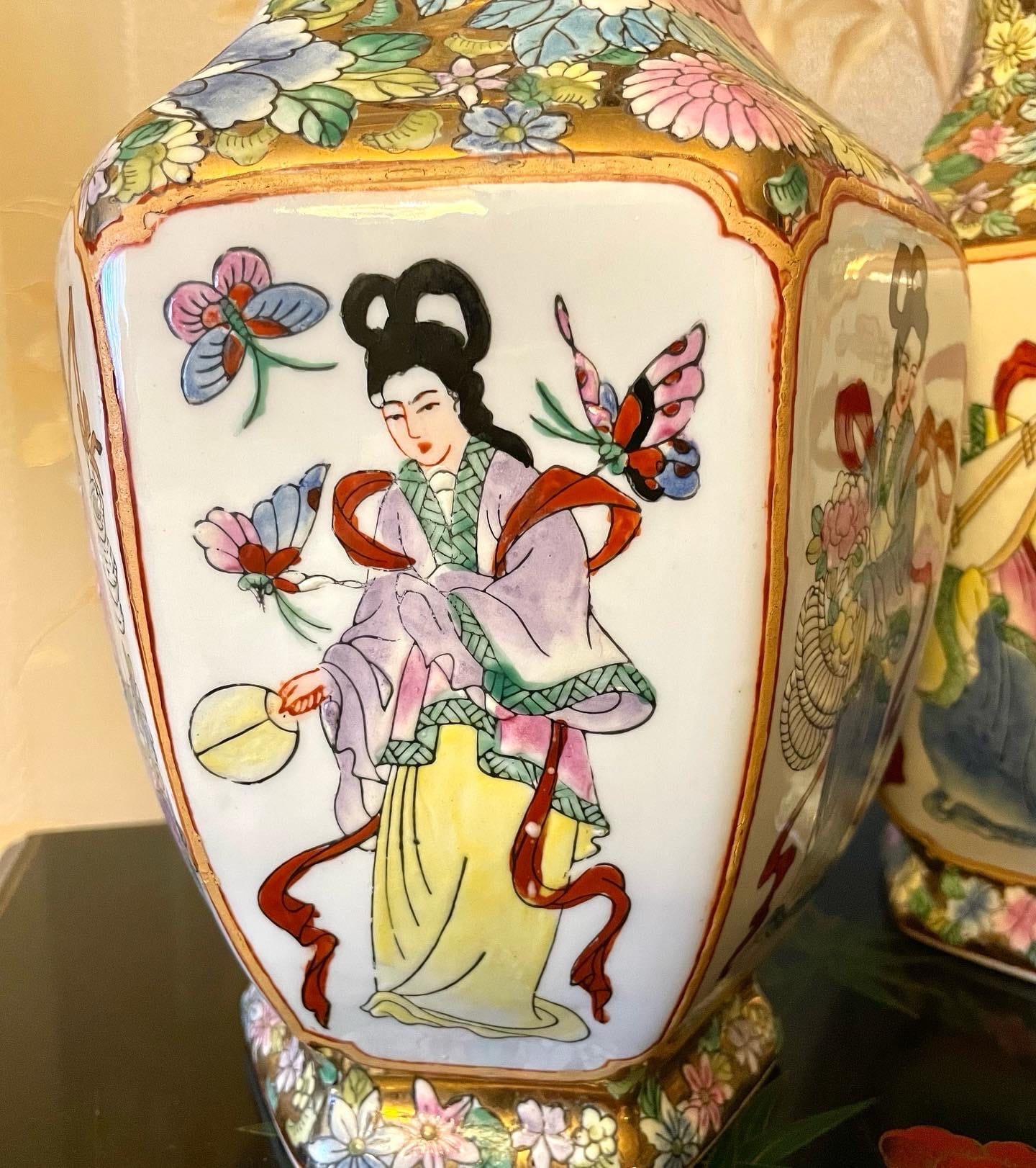 Інтерʼєрні вази у стилі Шинуазрі з ручним росписом - Зображення 6