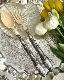 Антикварные приборы Минерва 950 столовое серебро Франции