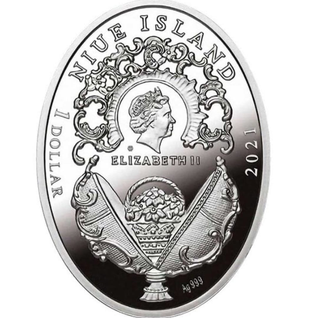 Срібна монета з серії Faberge