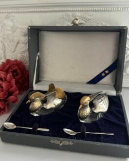 Серебряные солонки Wako «Мандаринки» 925 Япония