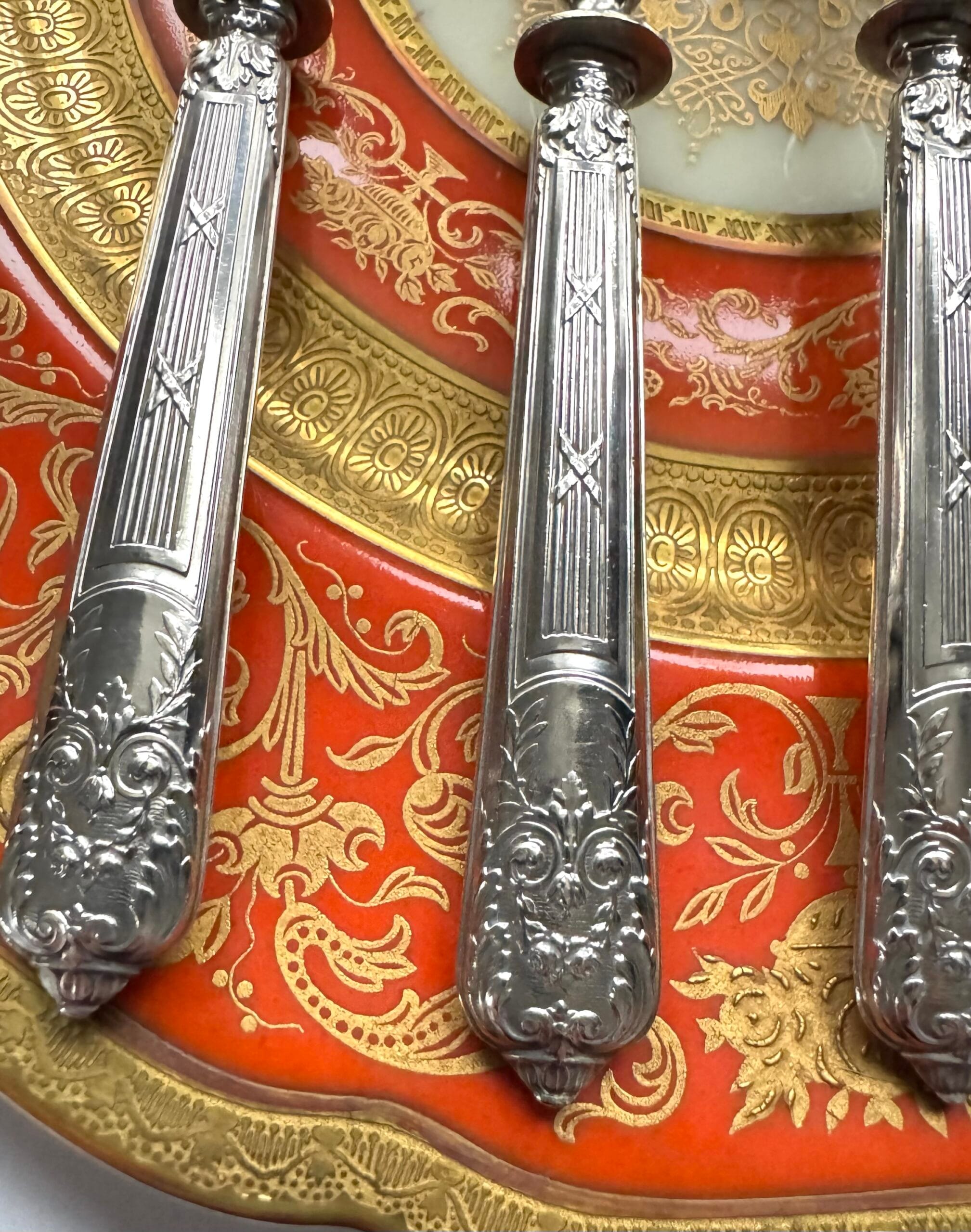 Антикварні срібні прибори для закусок - Зображення 3