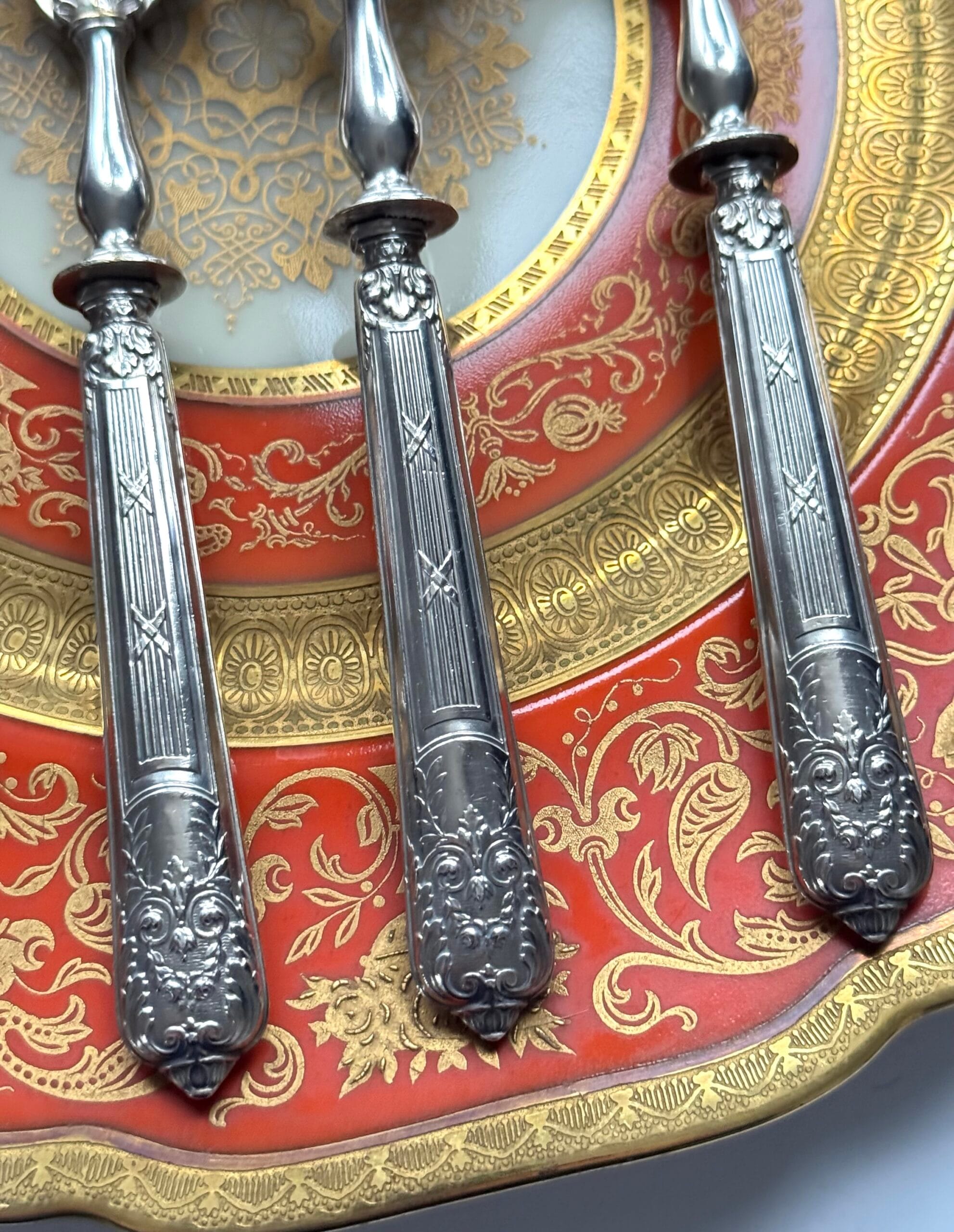 Антикварні срібні прибори для закусок - Зображення 5