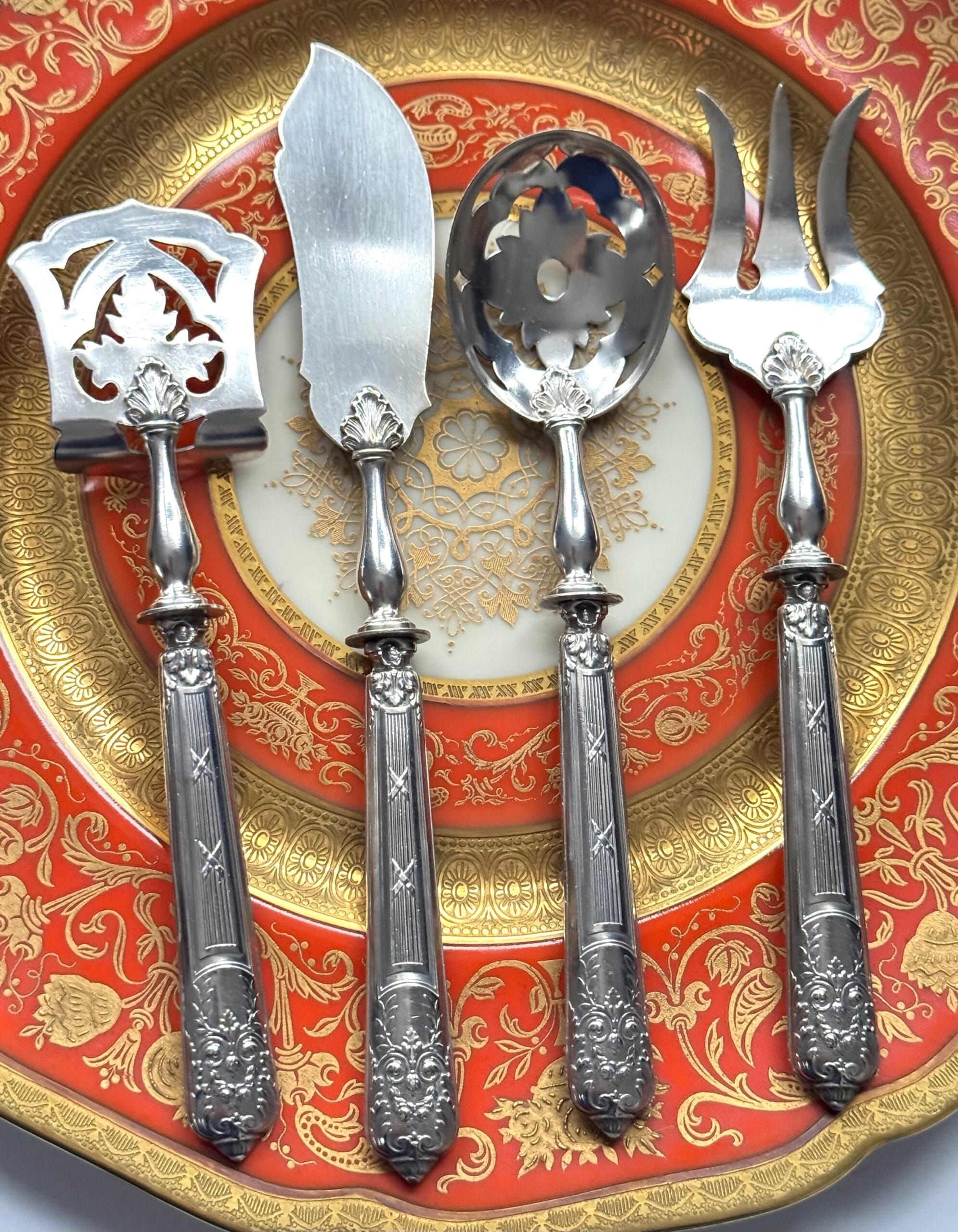 Антикварні срібні прибори для закусок - Зображення 7