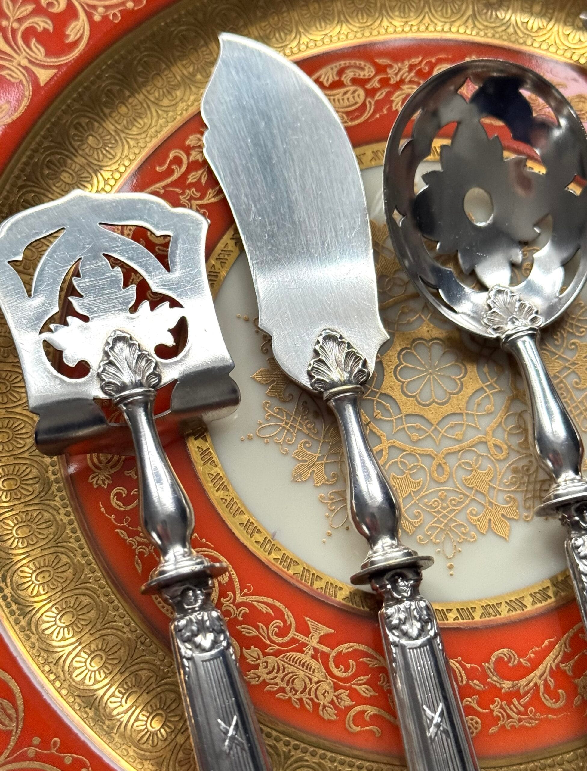 Антикварні срібні прибори для закусок - Зображення 8