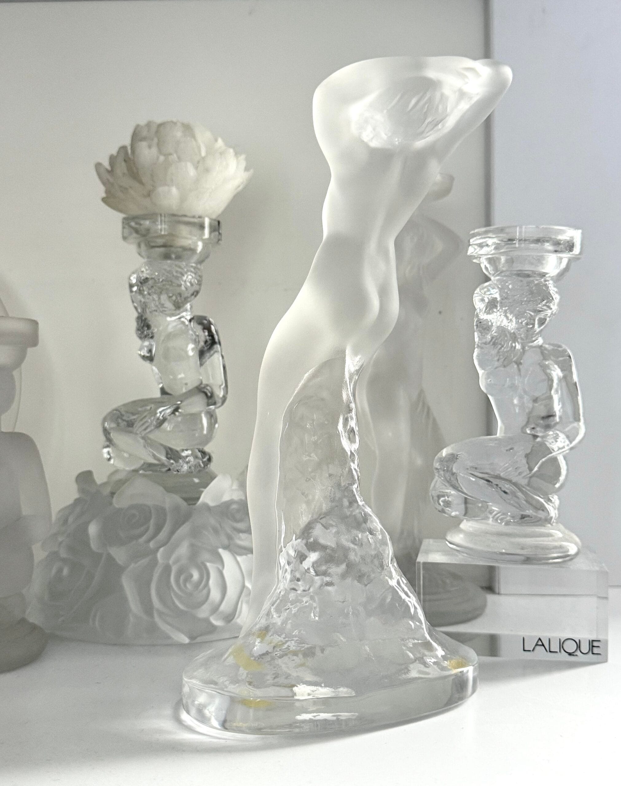 Вінтажна статуетка від Lalique France « Танцівниця» , висота 24 см , Номер моделі «11908» … 60-70 ті рр. - Зображення 6