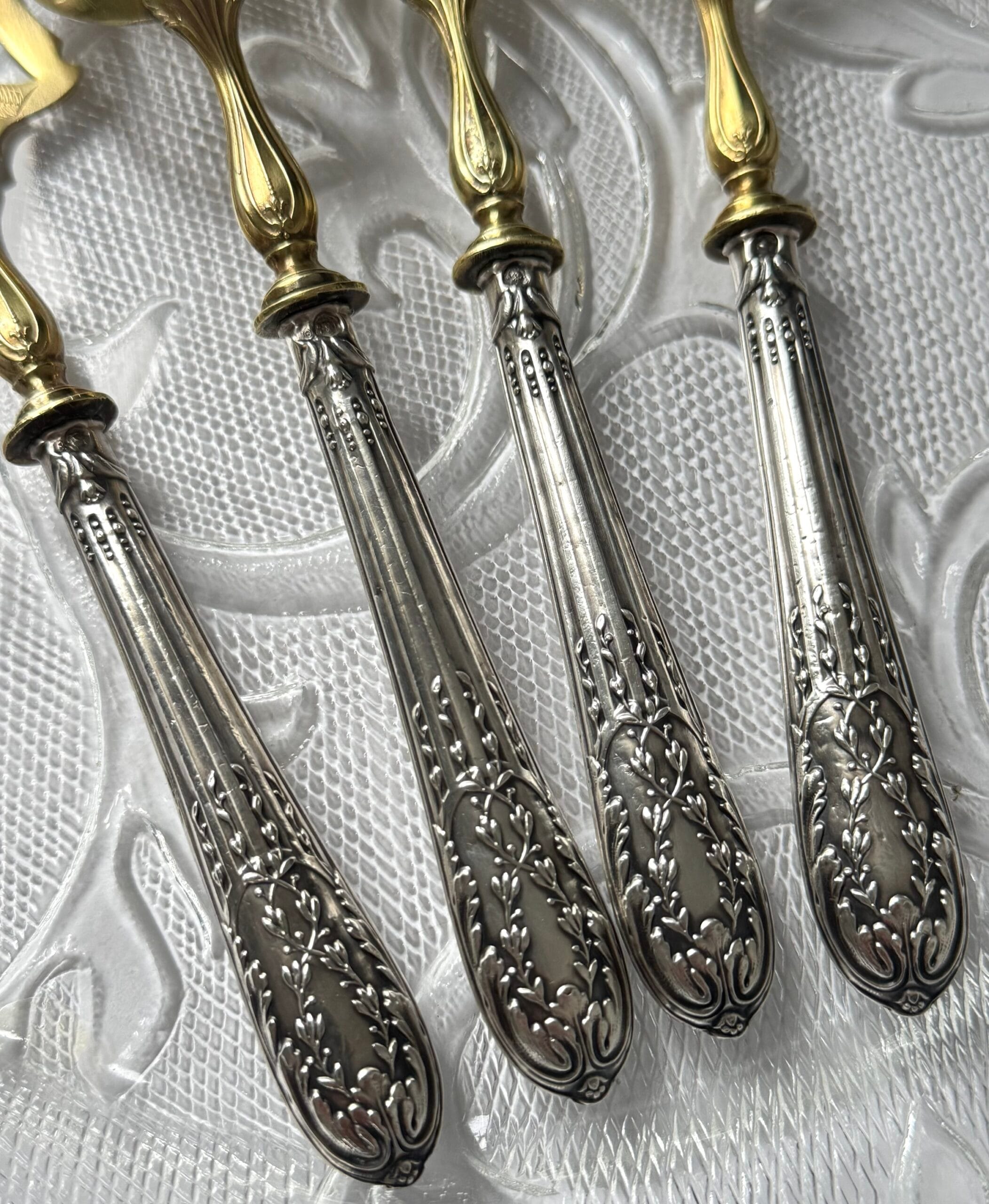 Антикварний срібний набір Франція кінець 19 віку