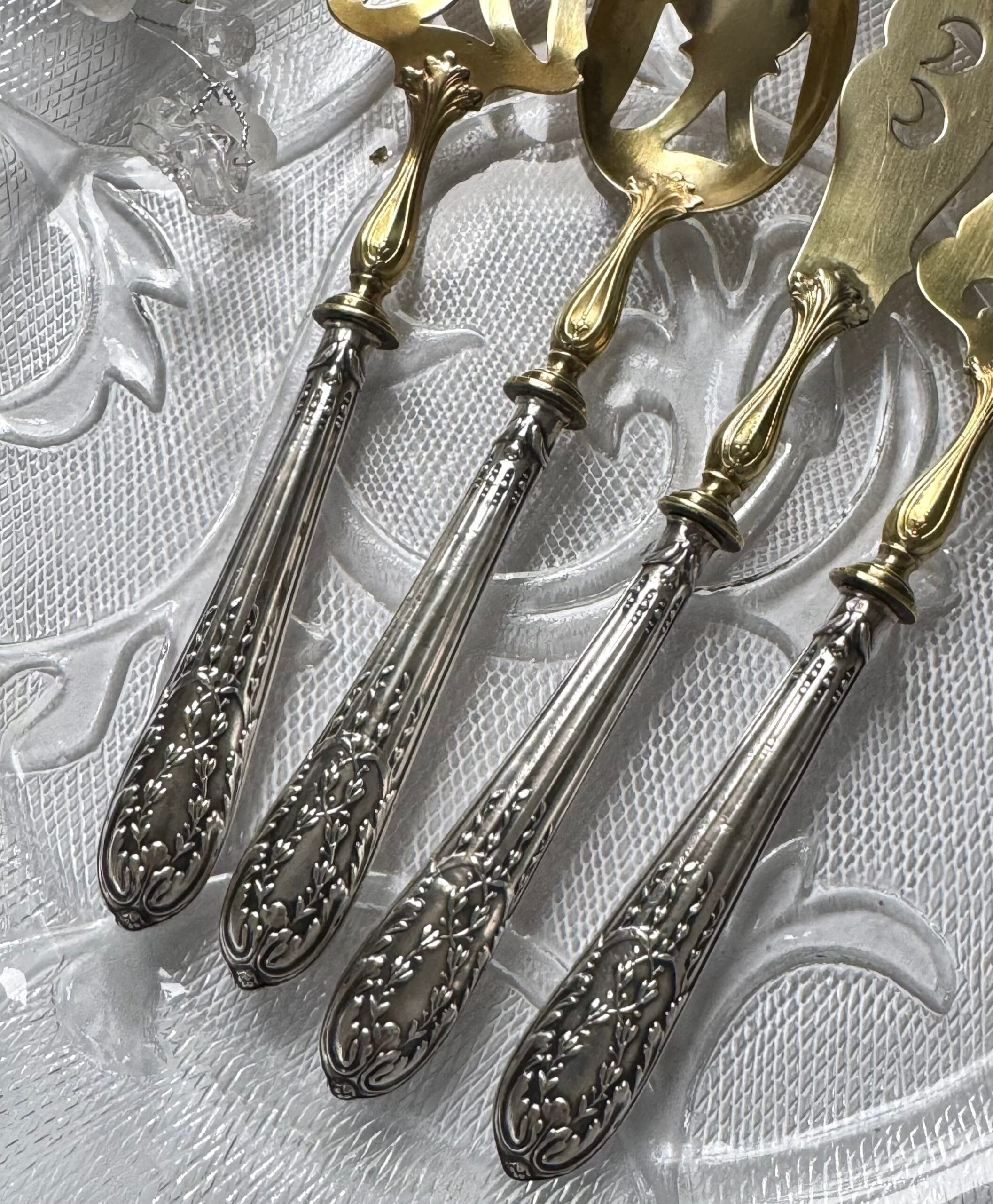 Антикварний срібний набір Франція кінець 19 віку - Зображення 6