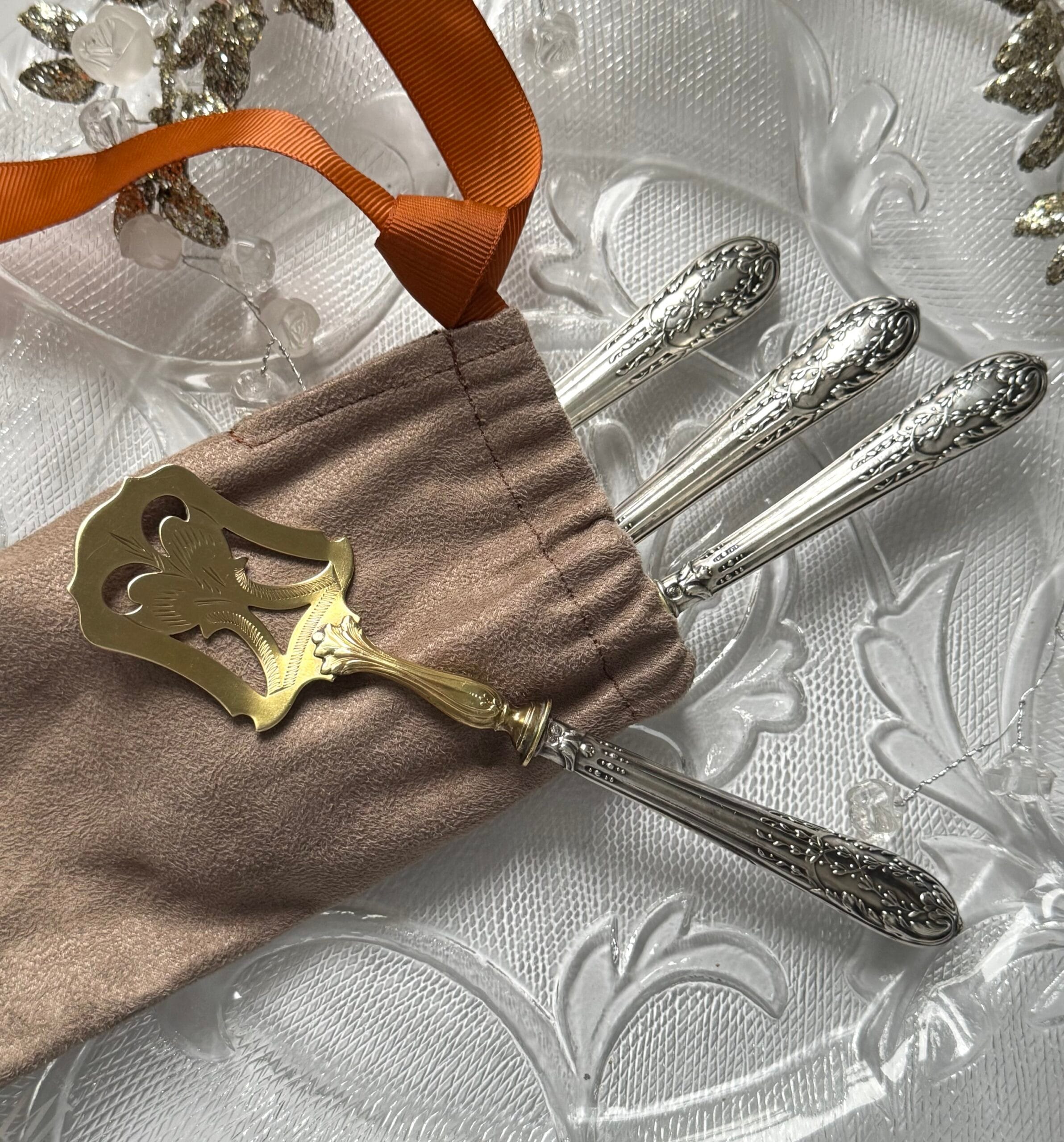 Антикварний срібний набір Франція кінець 19 віку - Зображення 8