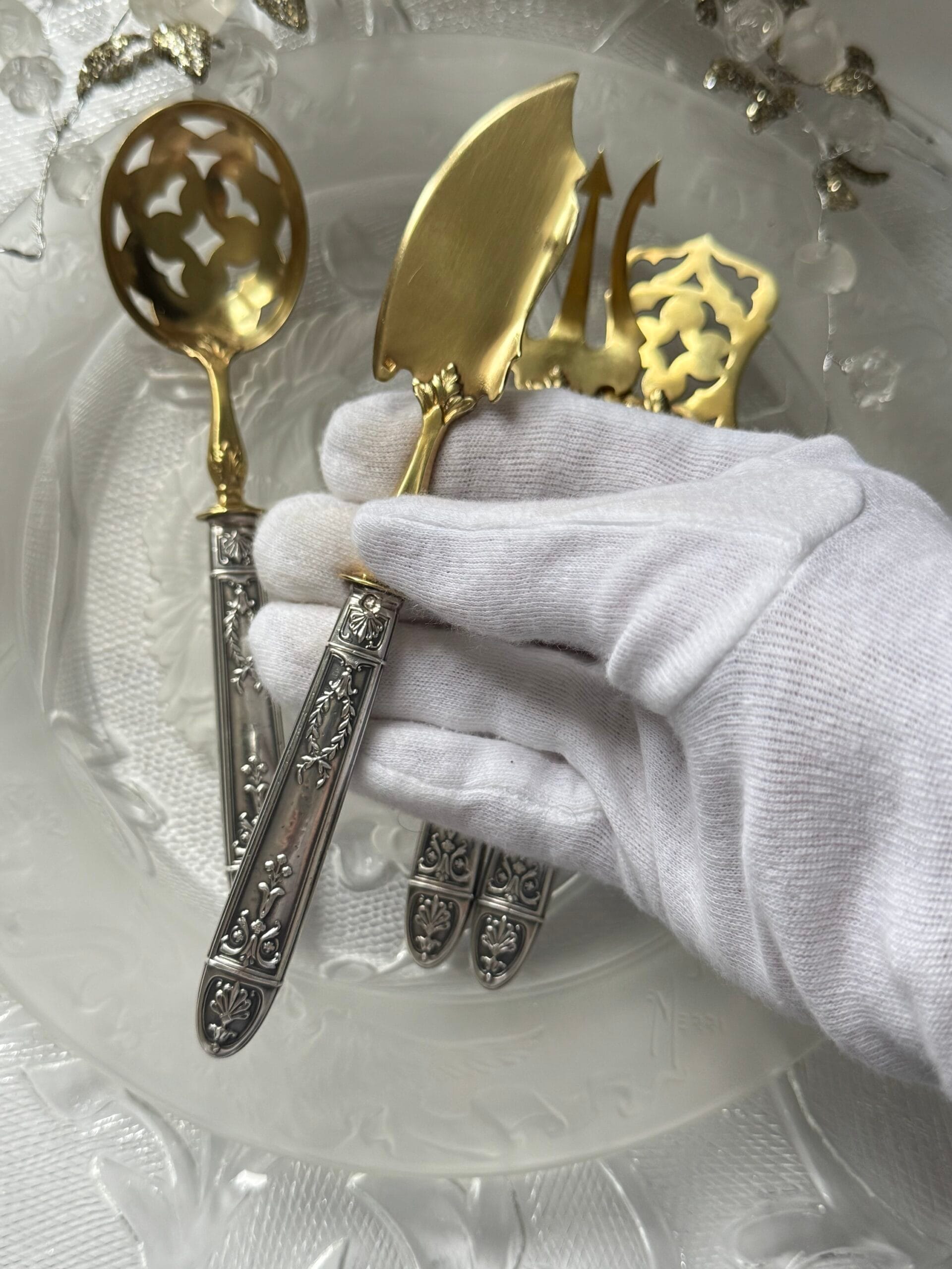 Антикварний набір для закусок Франція - Зображення 8