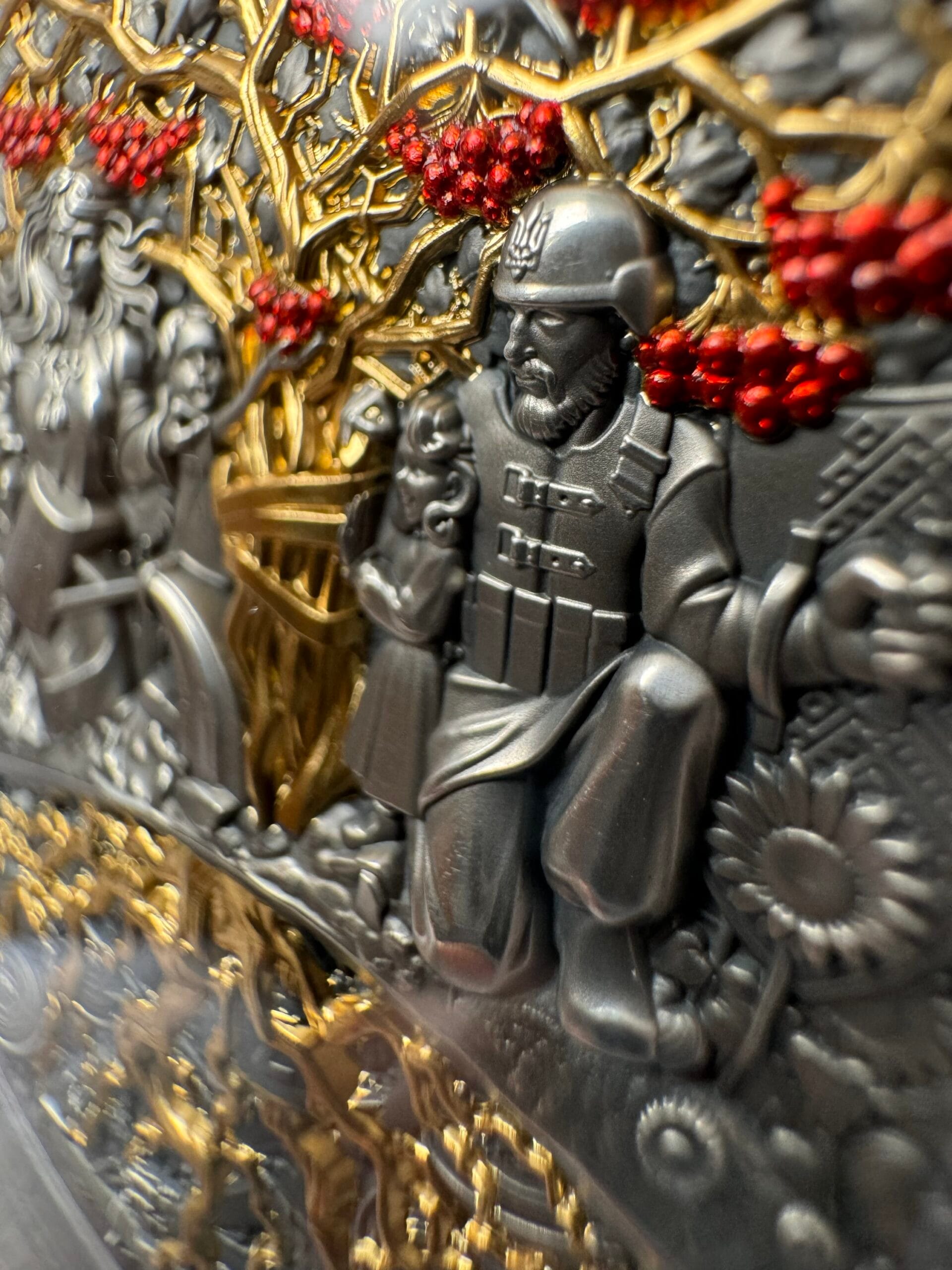 Колекційна срібна монета «Червона Калина» 2 унції T&S coin Cameroon, Vilnius, Lithuania( Латвія) 2024 , тираж 500 штук - Зображення 7