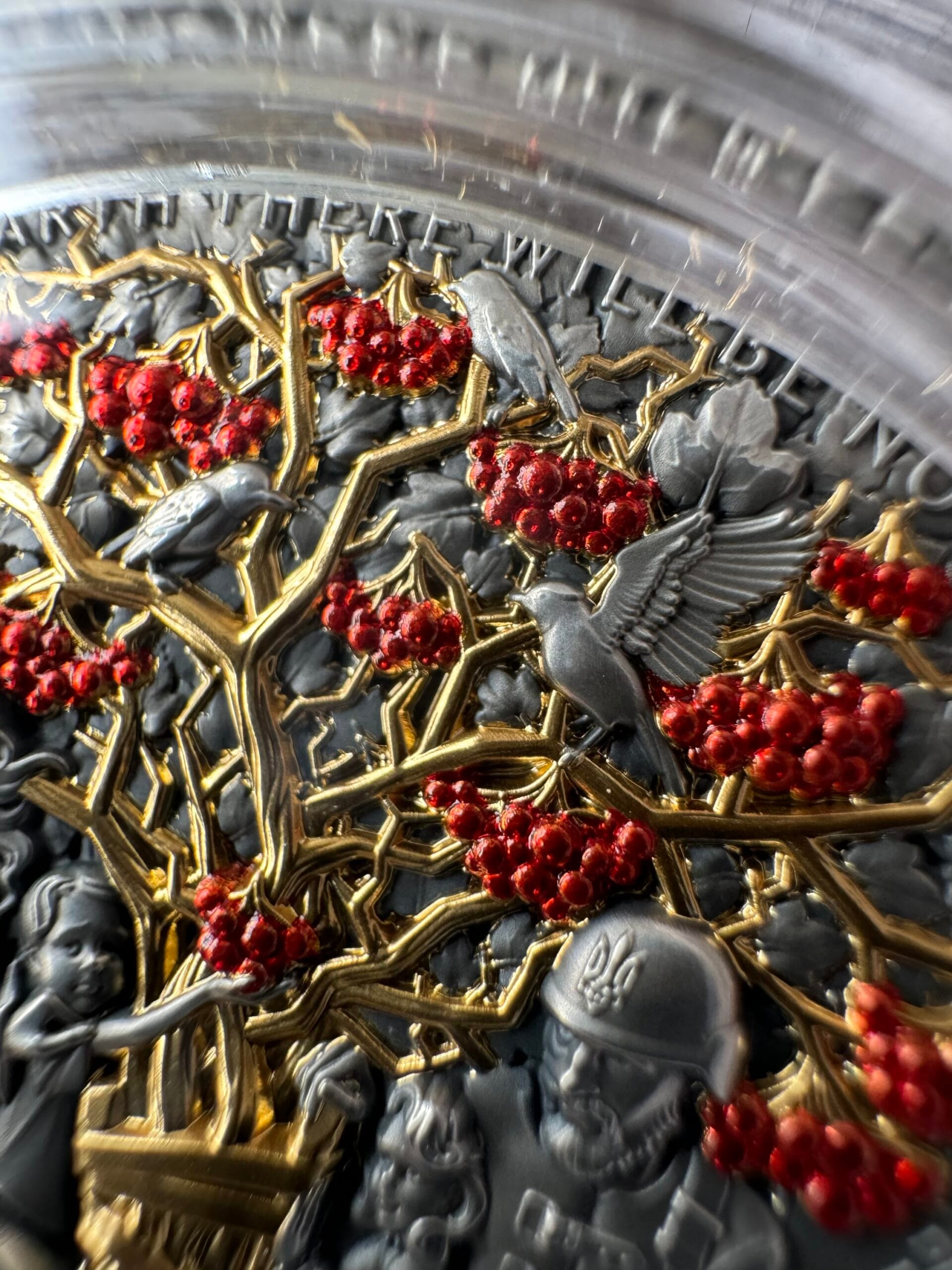 Колекційна срібна монета «Червона Калина» 2 унції T&S coin Cameroon, Vilnius, Lithuania( Латвія) 2024 , тираж 500 штук - Зображення 10