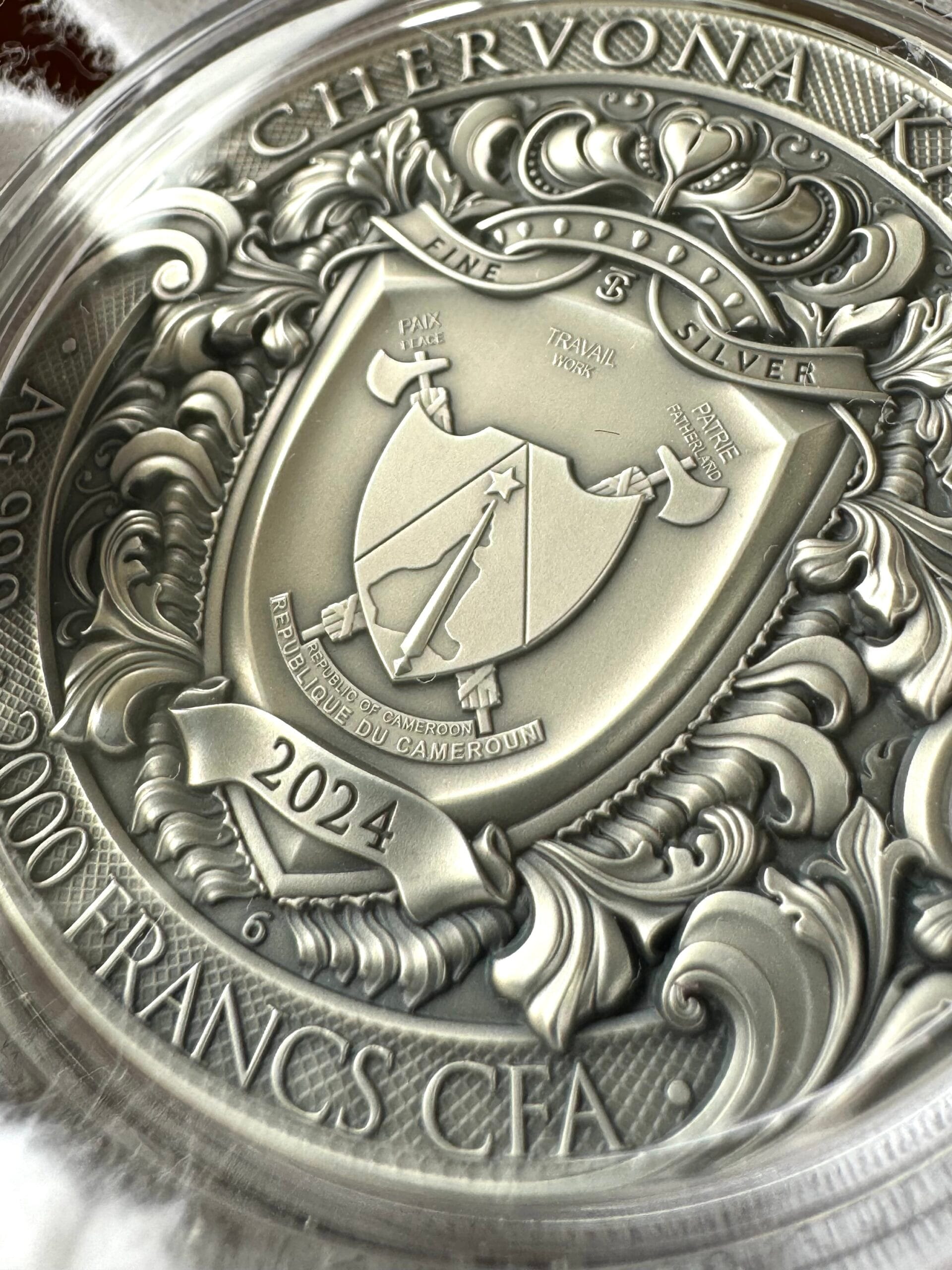 Колекційна срібна монета «Червона Калина» 2 унції T&S coin Cameroon, Vilnius, Lithuania( Латвія) 2024 , тираж 500 штук - Зображення 16