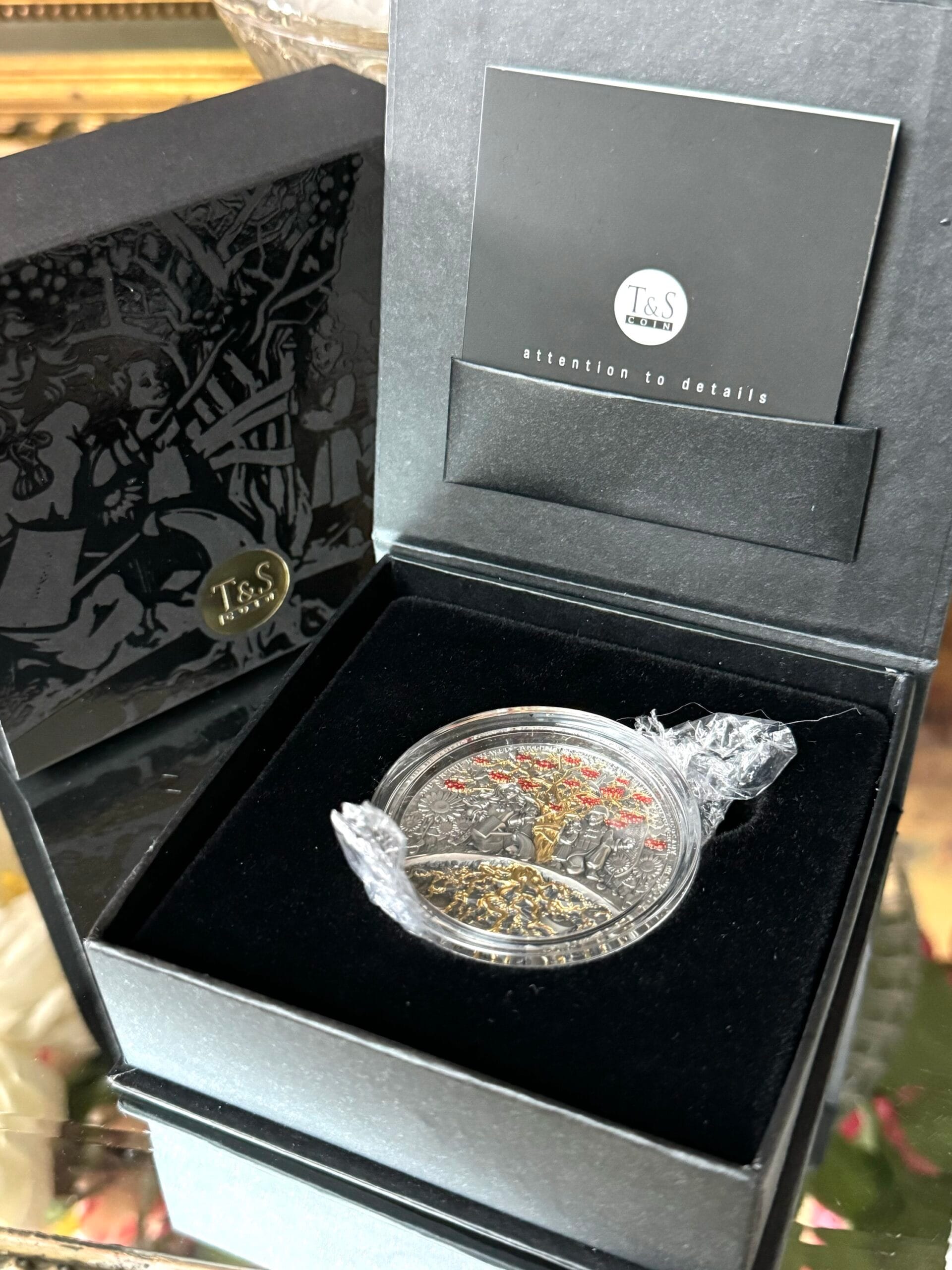 Колекційна срібна монета «Червона Калина» 2 унції T&S coin Cameroon, Vilnius, Lithuania( Латвія) 2024 , тираж 500 штук - Зображення 3