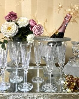 Бокалы для шампанского Saint Louis France, хрусталь ручной работы, маркировка