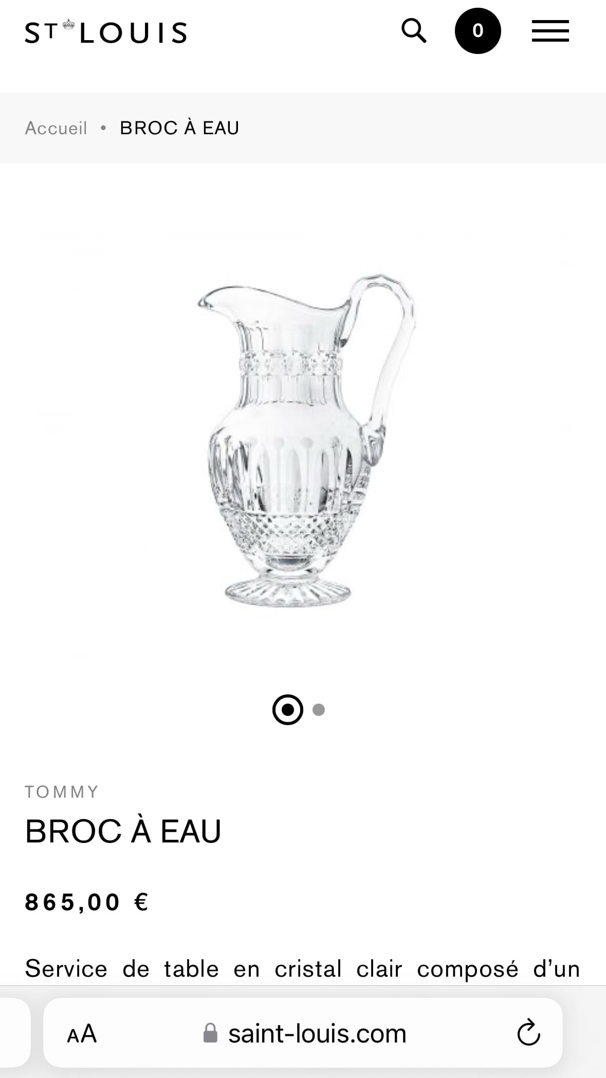 Антикварний графін Baccarat Tommy old pattern 1928 рік - Зображення 8