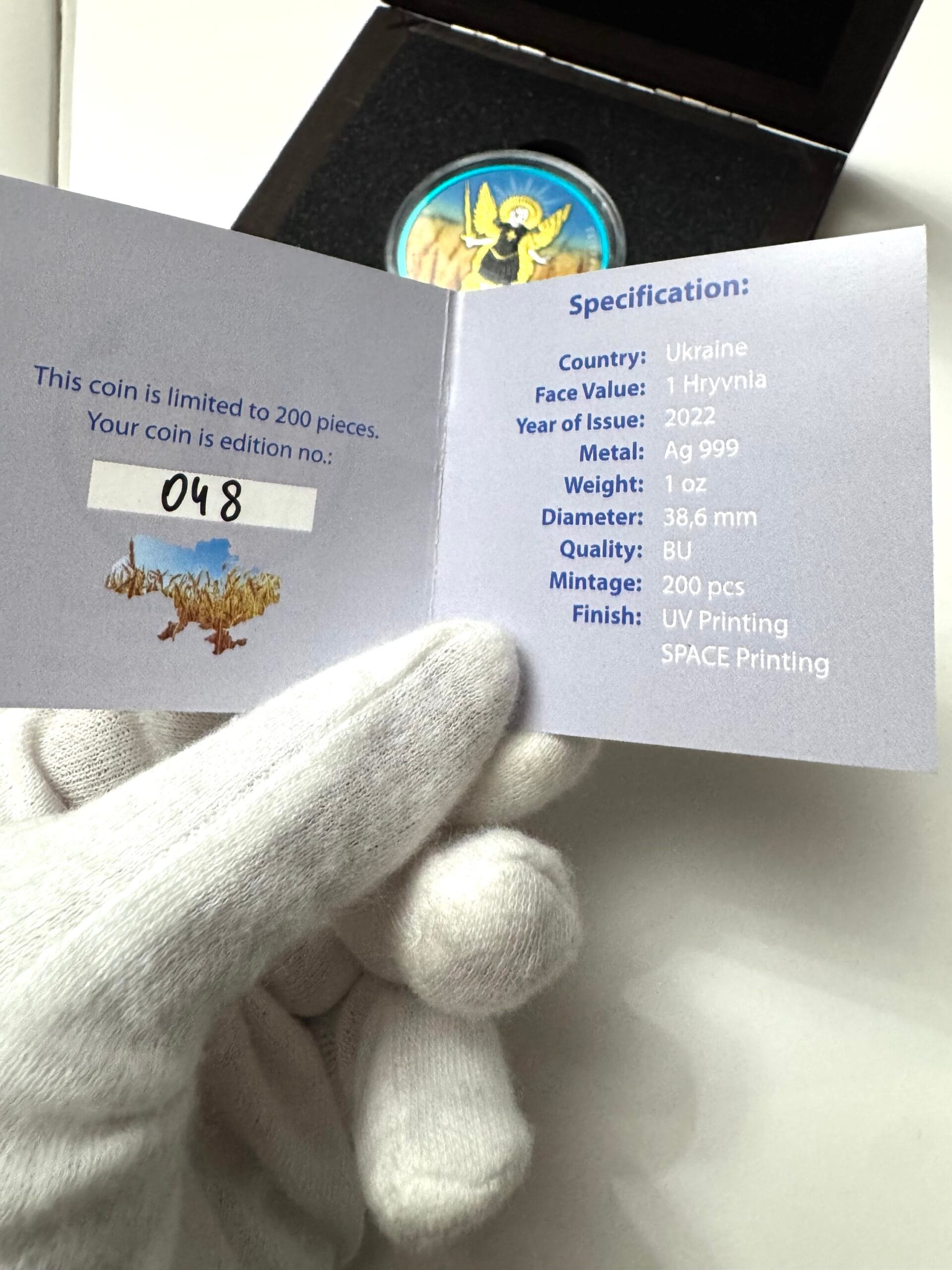 Колекційна срібна Монета Архангел Михаїл 2022 р 1 унція , тираж 200 шт - Зображення 10