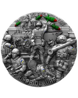 Серебряная монета Остров Змеиный 2 oz 2023 Камерун, серебро 999, УФ эффект