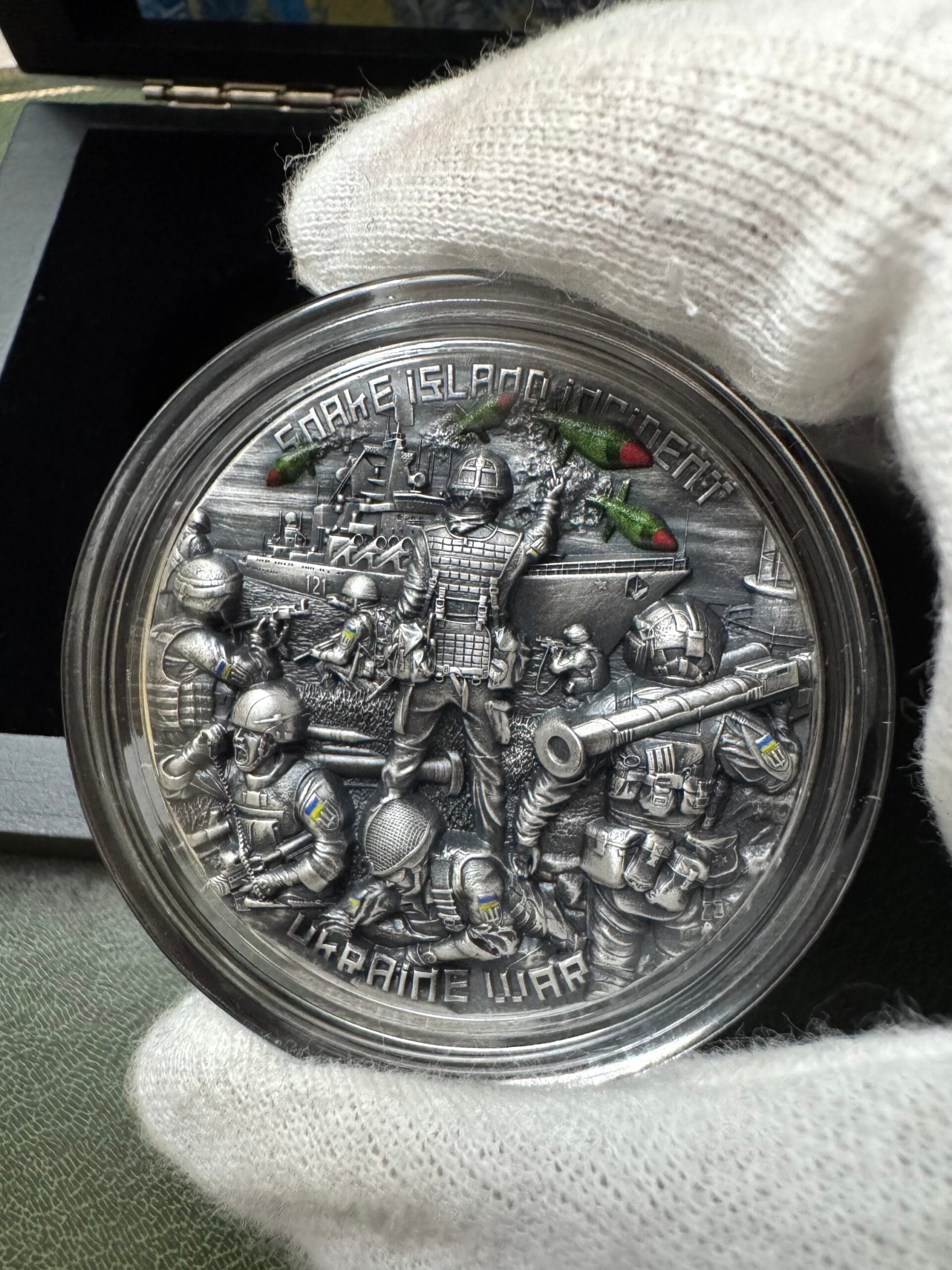 Колекційна срібна монета з УФ ефектом «Острів Зміїний» 2023 р. , Carpathiam mint , Cameroon , тираж 500 шт - Зображення 10