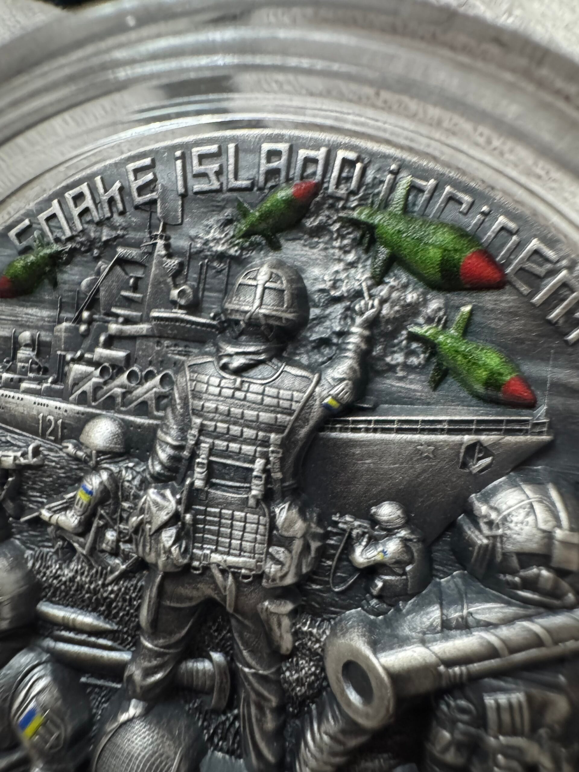 Колекційна срібна монета з УФ ефектом «Острів Зміїний» 2023 р. , Carpathiam mint , Cameroon , тираж 500 шт - Зображення 14