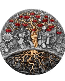 купить серебряную монету 2 oz Красная калина