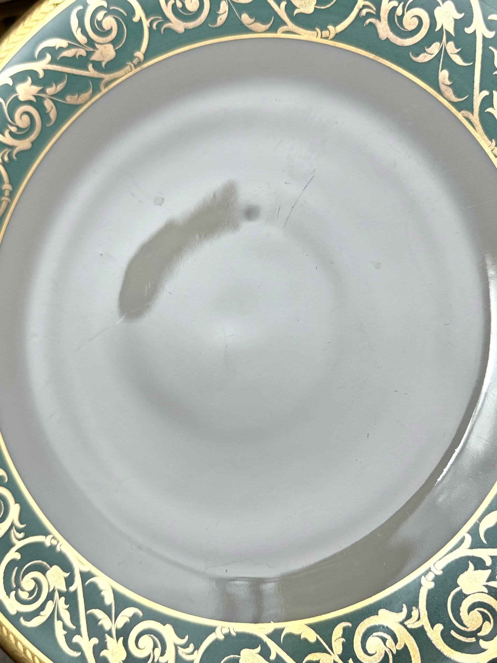 Антикварні бірюзові тарілки Limoges, Франція (1900–1915 рр.) , розмір 25 см - Зображення 10