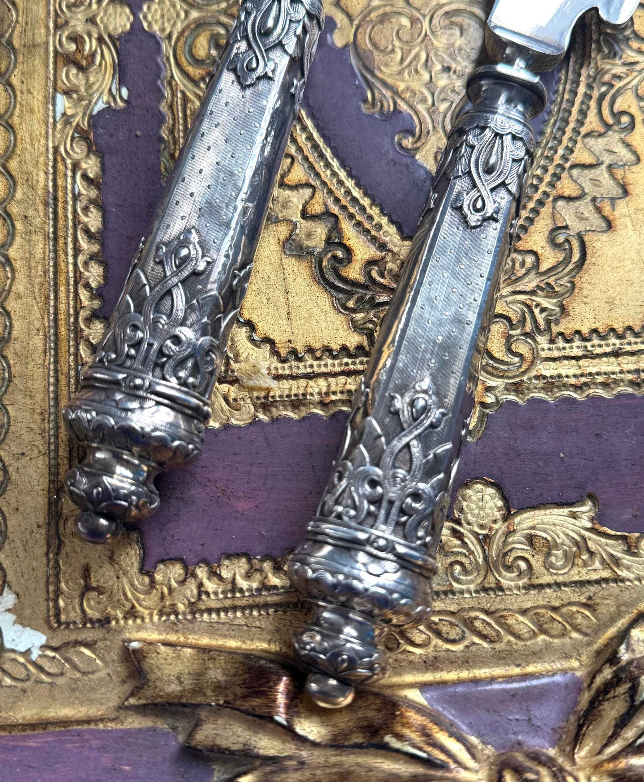 Антикварні срібні прибори для риби - Зображення 6