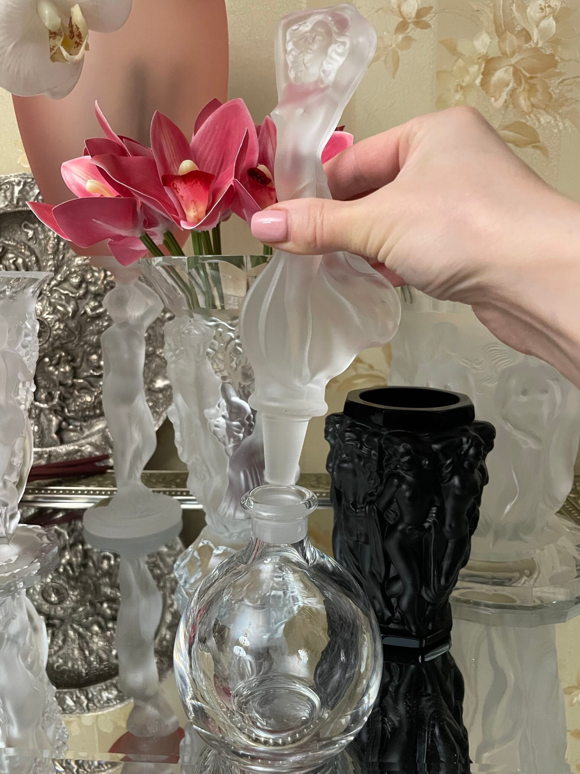 Графін/флакон « танцівниця» від H. Hoffman Art Deco 1930-40 рр. , обʼєм 300 мл - Зображення 5