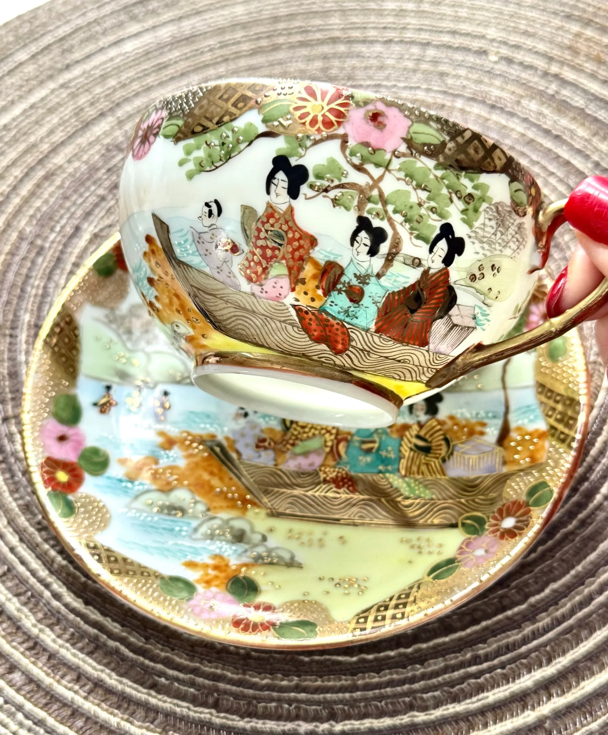 Антикварна колекційна двійка Satsuma