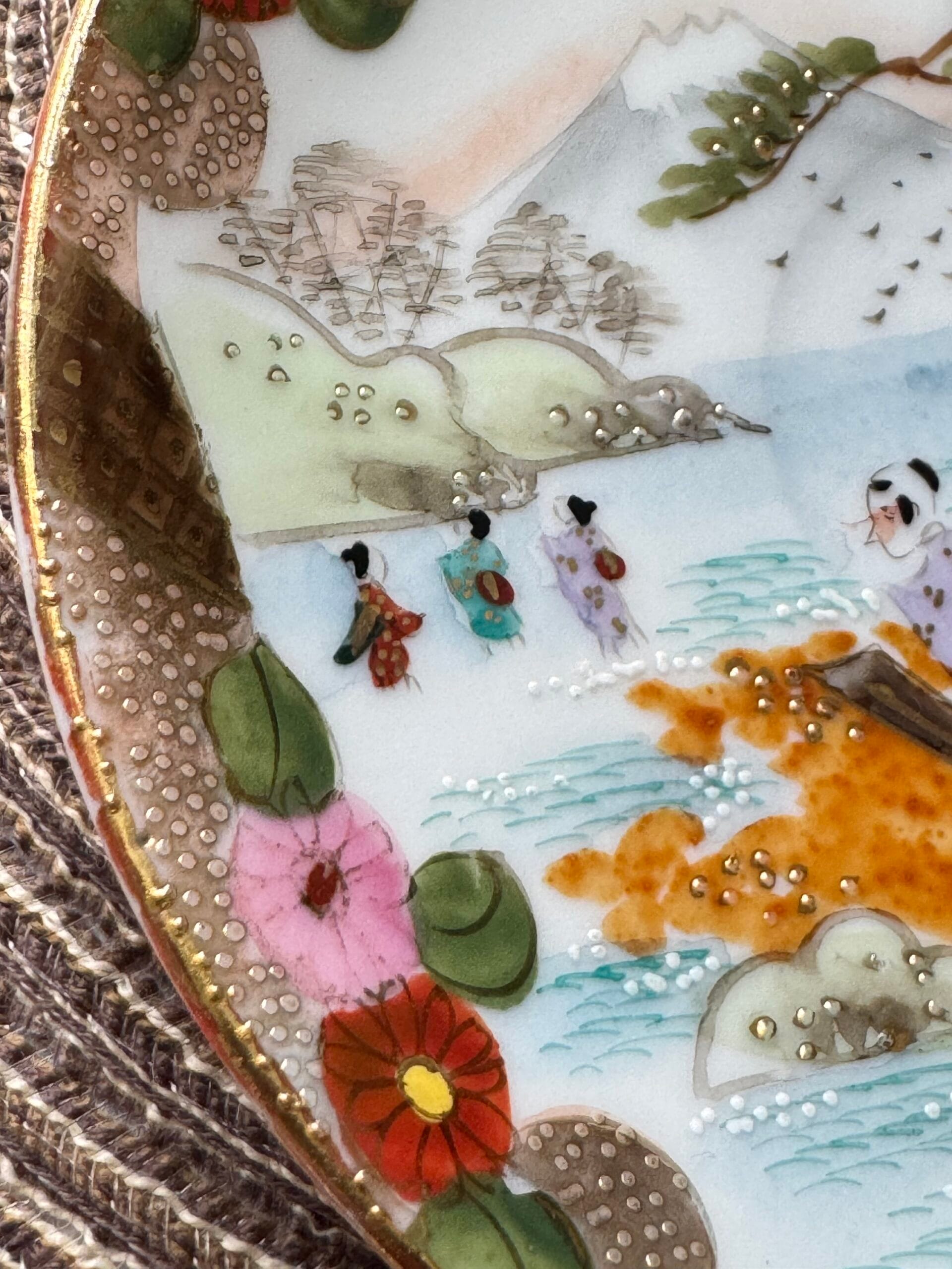 Антикварна колекційна двійка Satsuma - Зображення 6