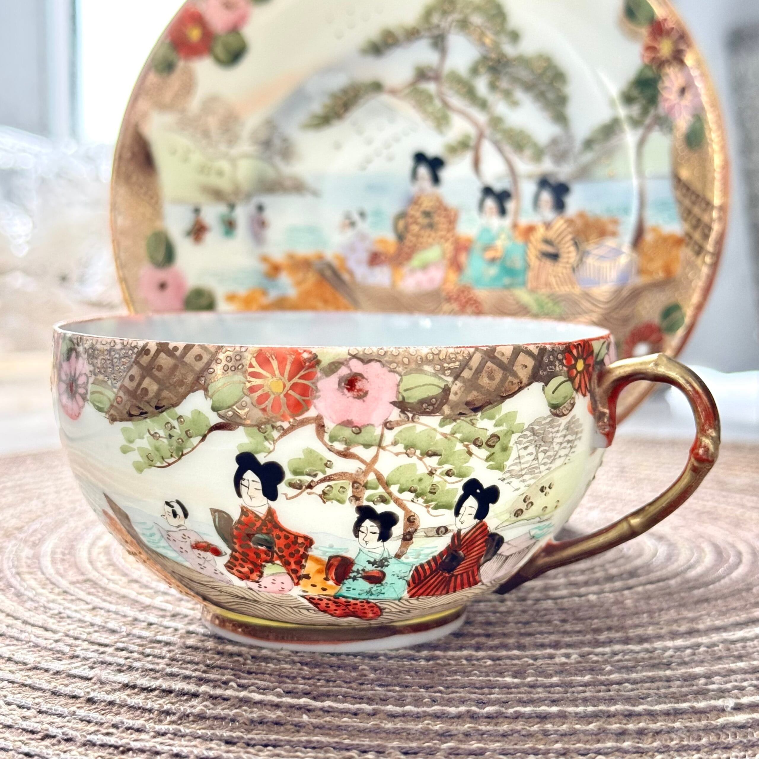 Антикварна колекційна двійка Satsuma - Зображення 3