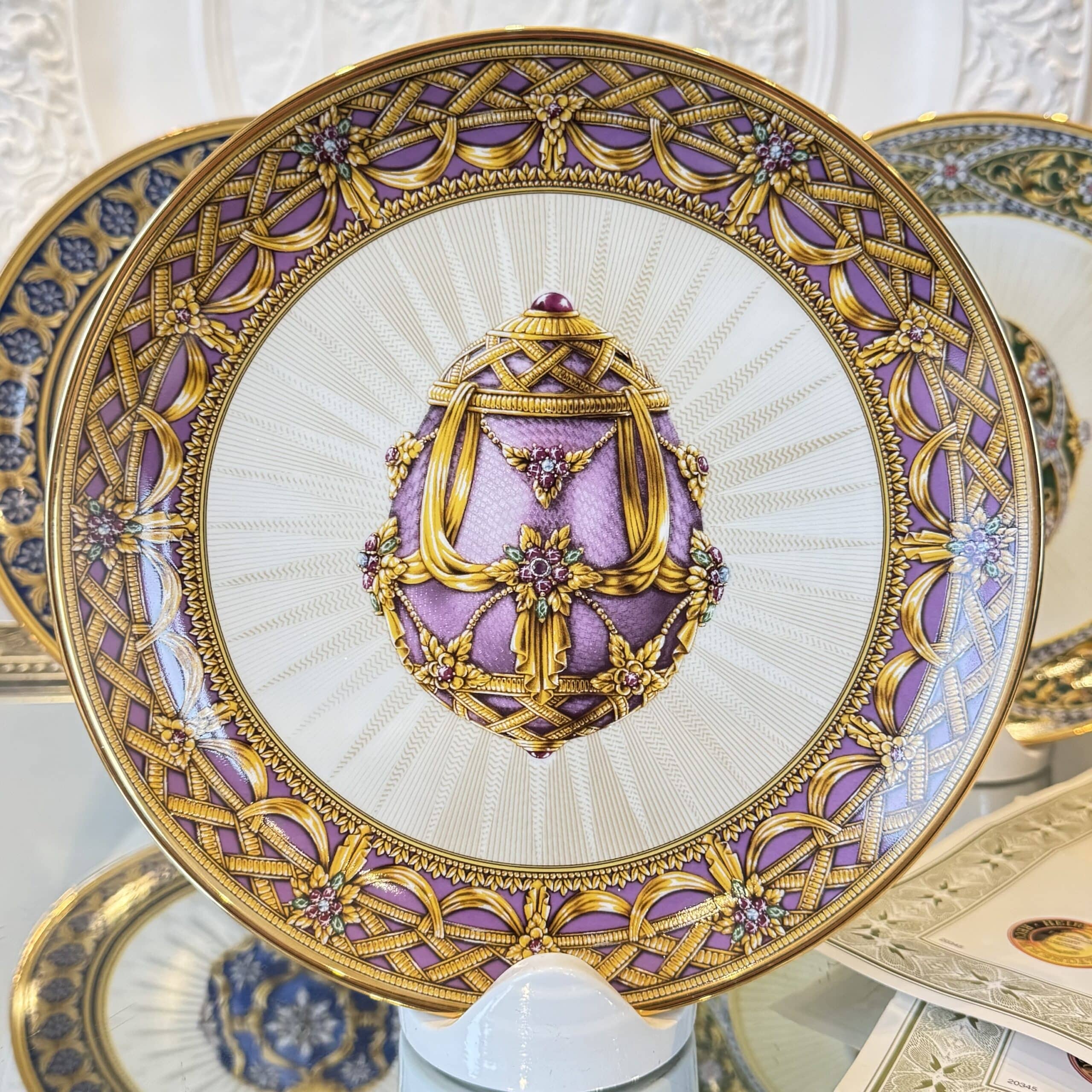 Колекційні декоративні тарілки від Franklin Mint House of Faberge - Garden of Jewels Imperial Egg - Зображення 3