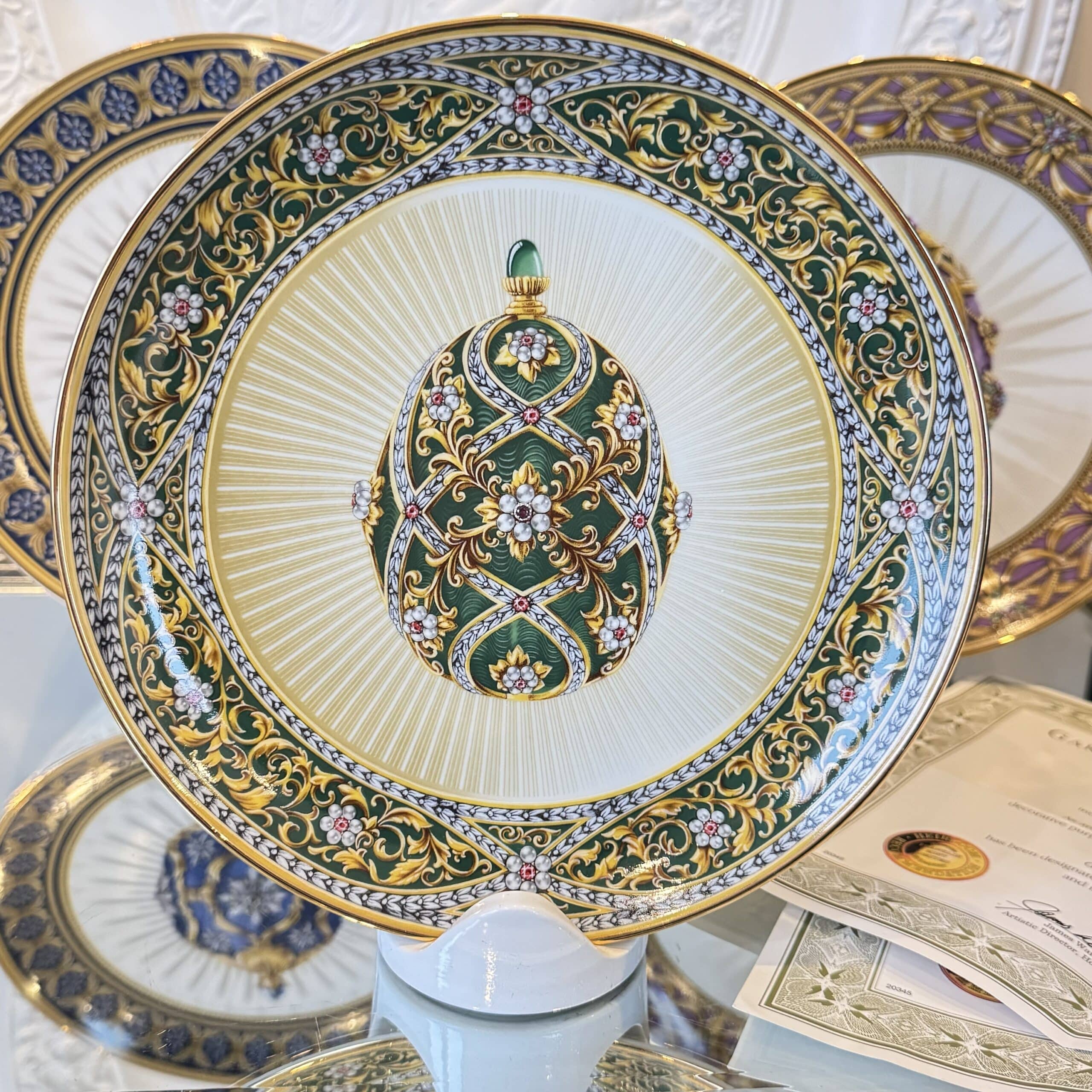 Колекційні декоративні тарілки від Franklin Mint House of Faberge - Garden of Jewels Imperial Egg - Зображення 4
