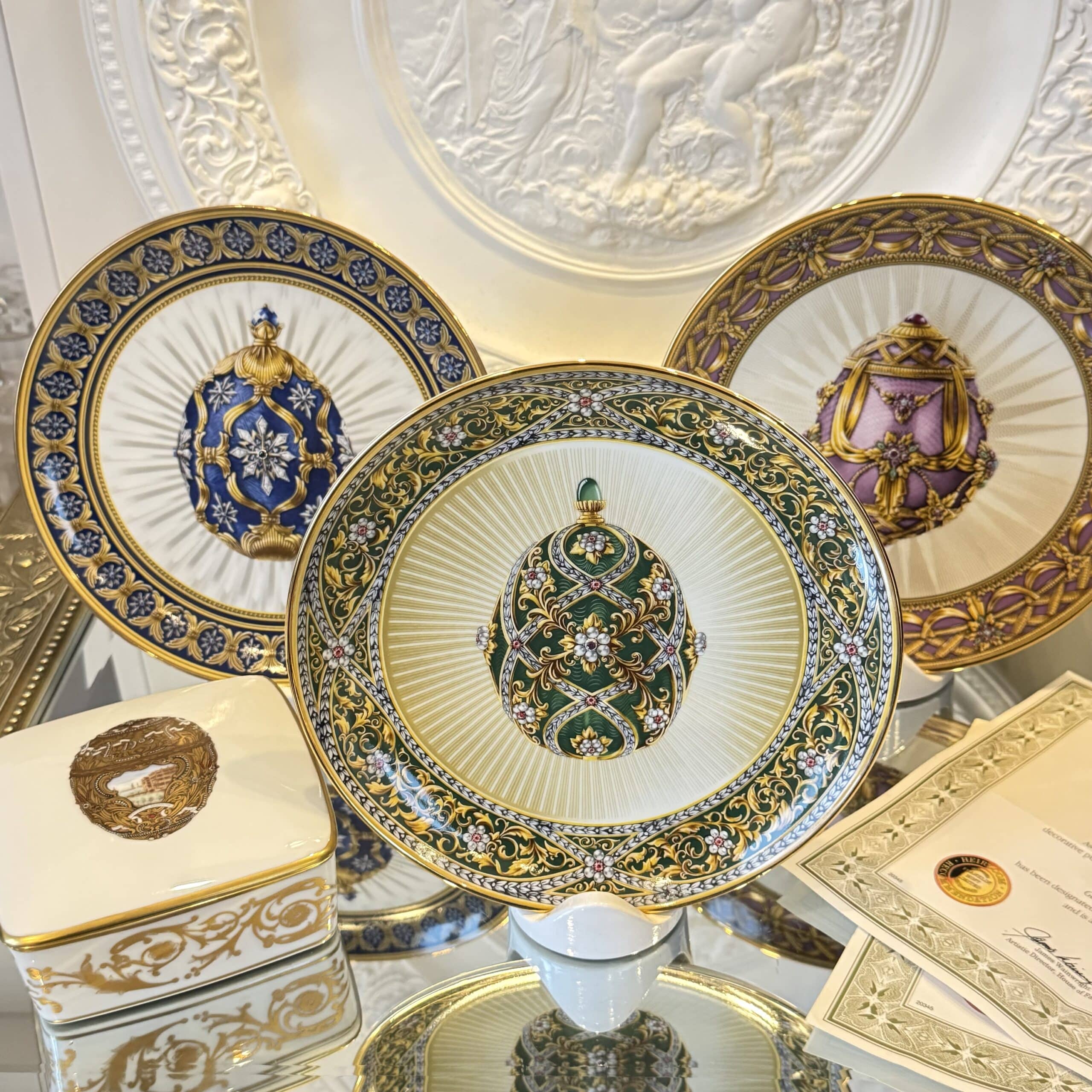 Колекційні декоративні тарілки від Franklin Mint House of Faberge - Garden of Jewels Imperial Egg