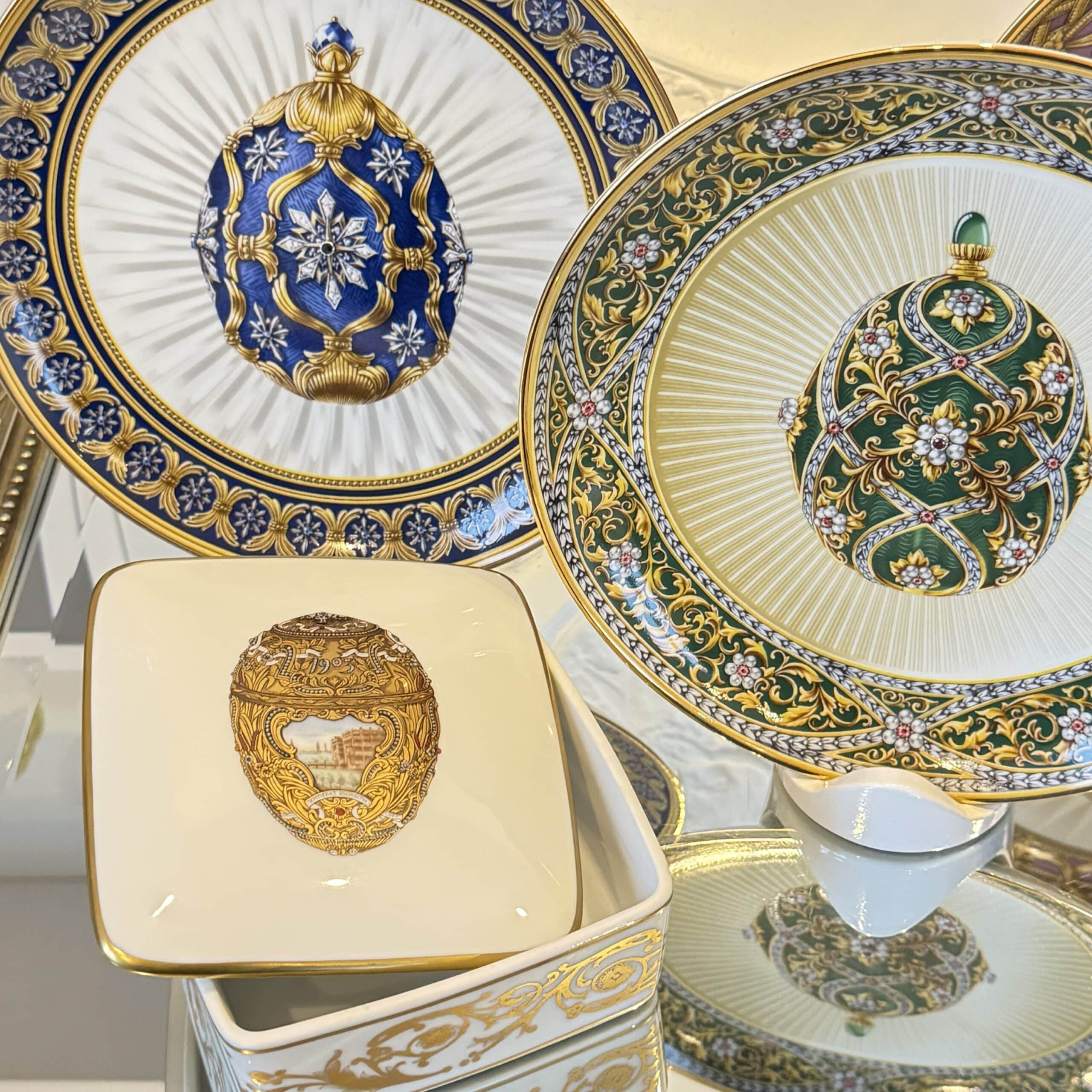 Колекційні декоративні тарілки від Franklin Mint House of Faberge - Garden of Jewels Imperial Egg - Зображення 5
